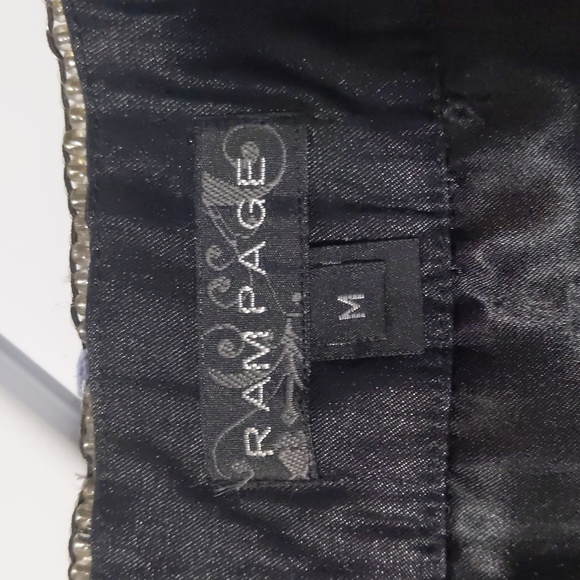 Rampage layered skirt size M black silver beaded - Picture 6 of 10